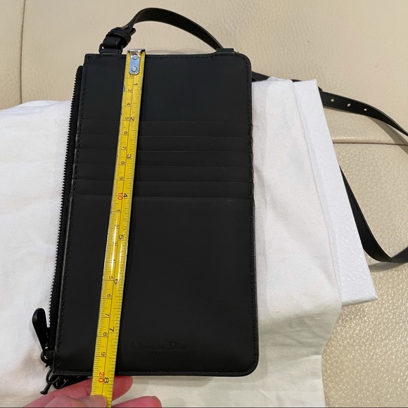 Dior black long wallet with adjustable strap - Picture 8 of 10